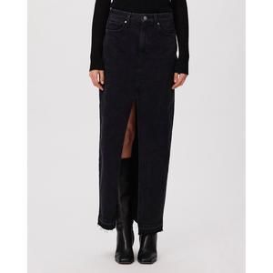 NEW PAIGE angela denim maxi skirt in iridium